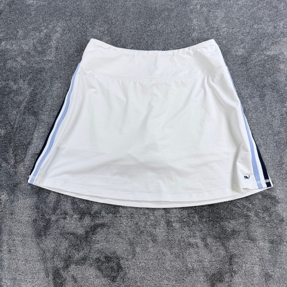 Vineyard Vines Performance White Tennis Skort Side Stripe Women Small